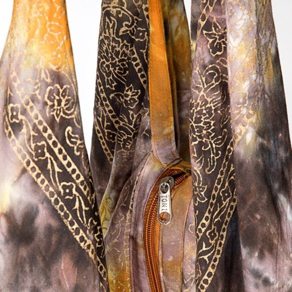 Tie Dyed Boho Beach Hobo Shoulder Bag - 100% Cotton - Bohemian Ethnic Inspired - Picture 6 of 7